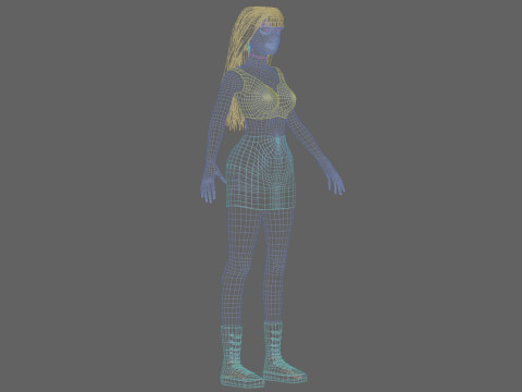 Teen sweet woman V35843 3D Model