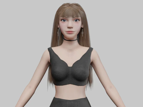 십대의 달콤한 여성 V35843 3D 모델