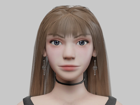 Teen sweet woman V35843 3D Model