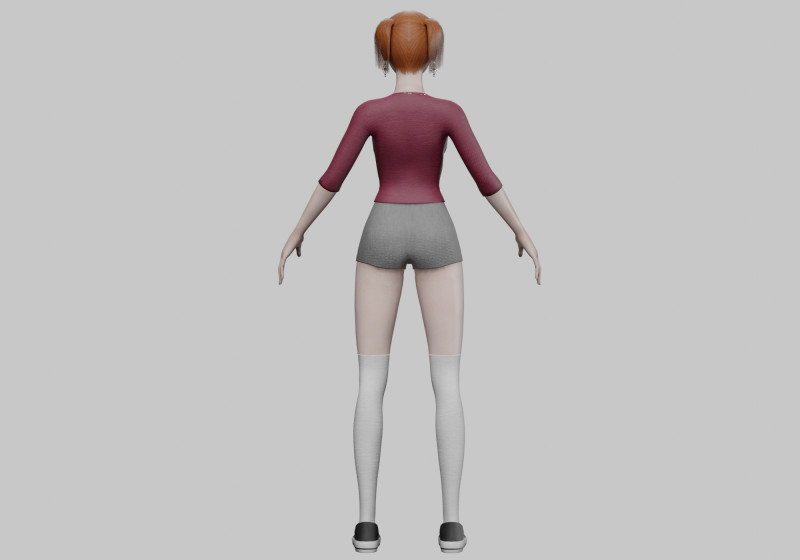 Young basic woman V23446 Modelo 3D .c4d .max .obj .3ds .fbx .stl .blend