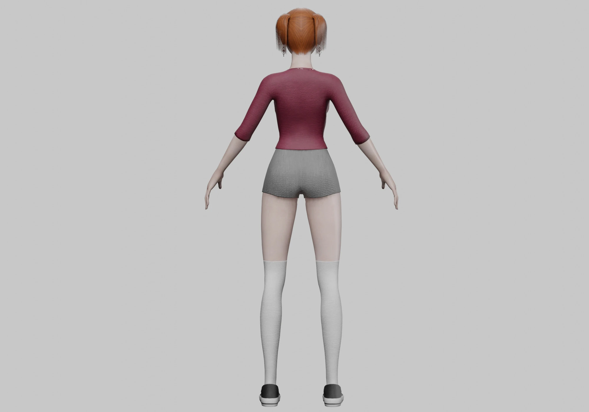 Young basic woman V23446 3D Model .c4d .max .obj .3ds .fbx .stl .blend