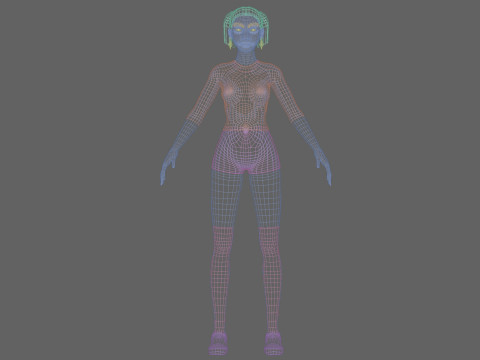 Young basic woman V23446 Modelo 3D