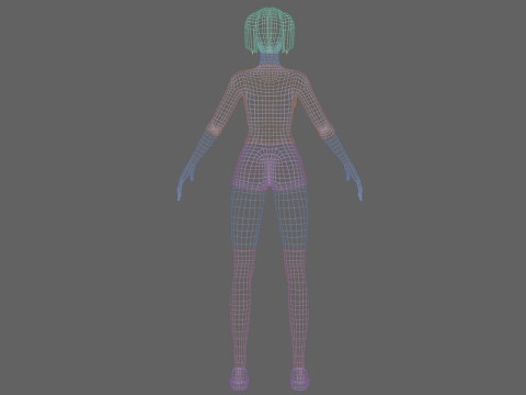 Young basic woman V23446 Modelo 3D