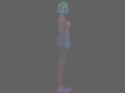 Young basic woman V23446 Modelo 3D