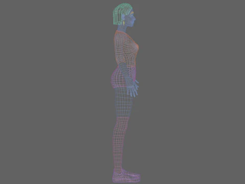 Young basic woman V23446 3D Model