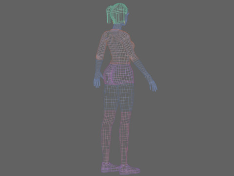 Young basic woman V23446 Modelo 3D