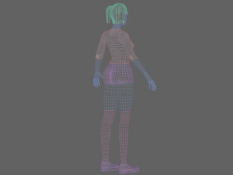 Young basic woman V23446 3D Model