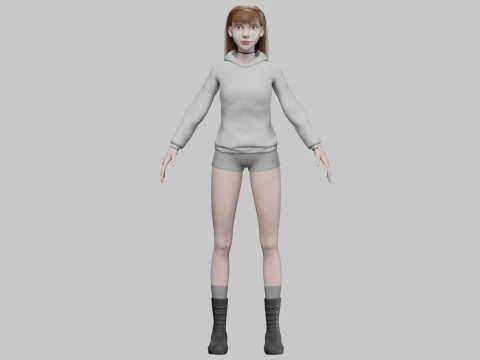 Young cute woman V33650 3D Model