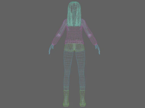 Young cute woman V33650 3D Model