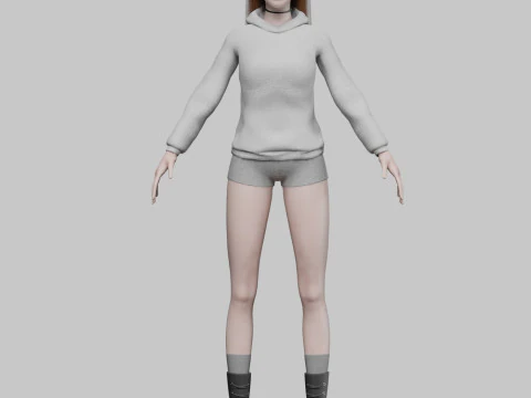 Young cute woman V33650 3D Model