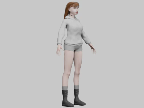 Young cute woman V33650 3D Model