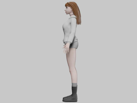 Young cute woman V33650 3D Model