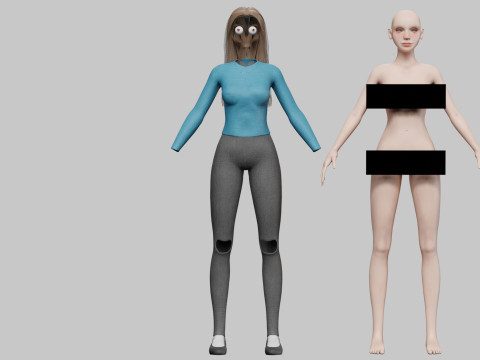 Young sweet woman V30225 3D Model