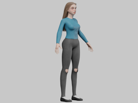 Young sweet woman V30225 3D Model