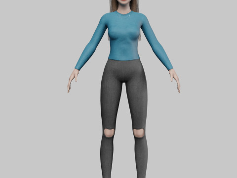 Young sweet woman V30225 3D Model