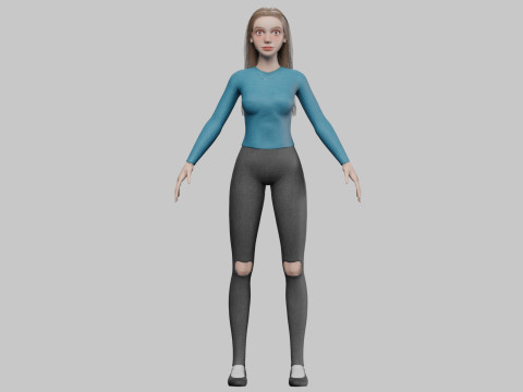 Young sweet woman V30225 3D Model