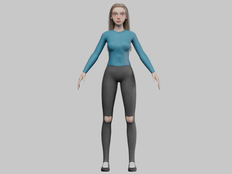 Young sweet woman V30225 3D Model