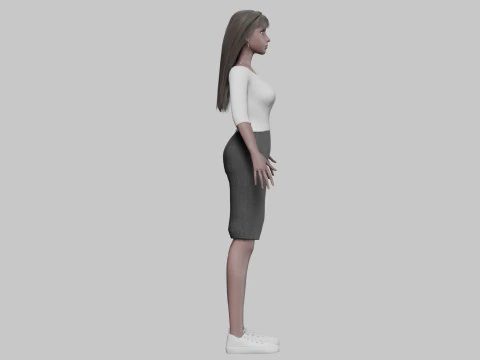 Basic Beautiful woman V30084 3D Model