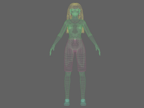 Basic Beautiful woman V30084 Model 3D