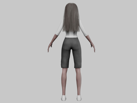Basic Beautiful woman V30084 Model 3D