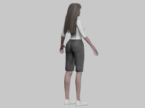 Basic Beautiful woman V30084 Model 3D