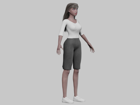 Basic Beautiful woman V30084 Model 3D