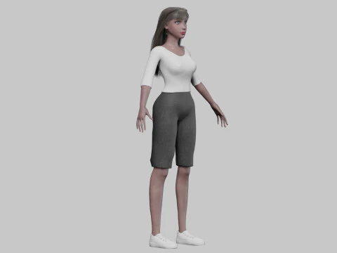 Basic Beautiful woman V30084 3D Model