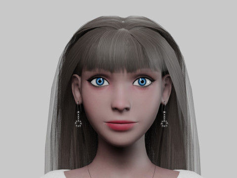 Basic Beautiful woman V30084 Model 3D