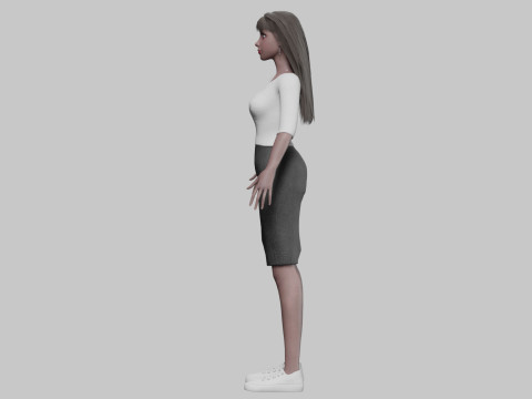 Basic Beautiful woman V30084 Model 3D