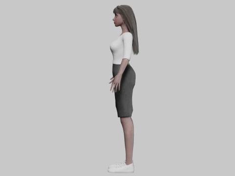 Basic Beautiful woman V30084 3D Model