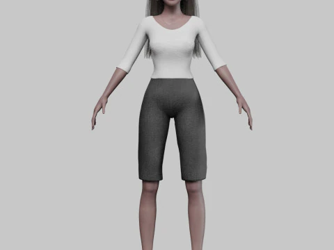 Basic Beautiful woman V30084 3D Model