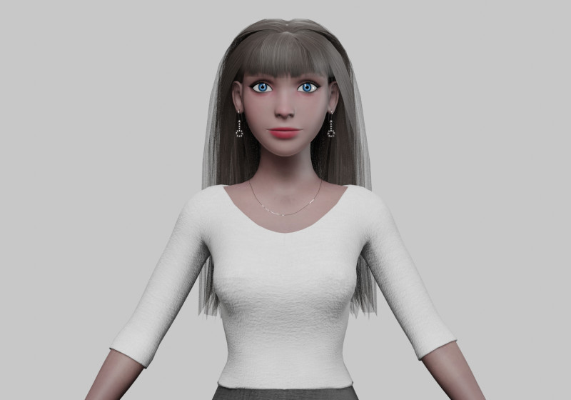 Basic Beautiful woman V30084 Model 3D .c4d .max .obj .3ds .fbx .stl .blend 