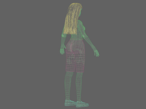 Basic Beautiful woman V30084 Model 3D