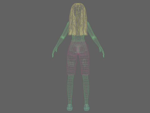 Basic Beautiful woman V30084 Model 3D