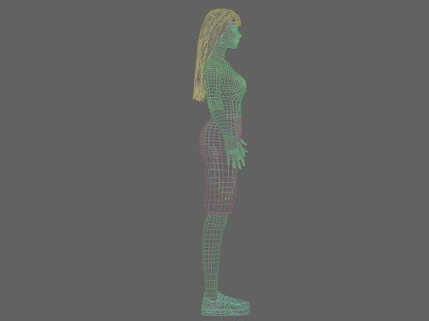Basic Beautiful woman V30084 Model 3D