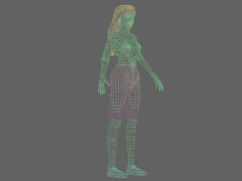 Basic Beautiful woman V30084 Model 3D