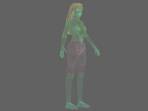 Basic Beautiful woman V30084 3D Model