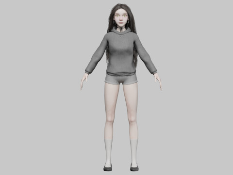 Basic classic woman V39050 Model 3D