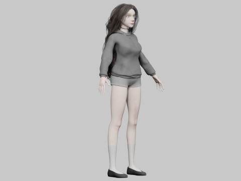 Basic classic woman V39050 Model 3D