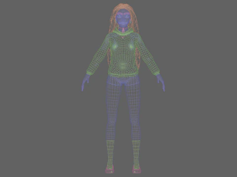 Basic classic woman V39050 3D Model