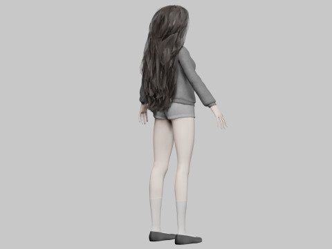 Basic classic woman V39050 Model 3D