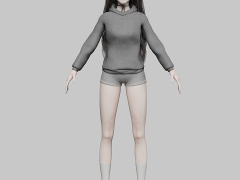 Basic classic woman V39050 Model 3D