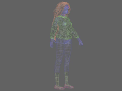 Basic classic woman V39050 3D Model