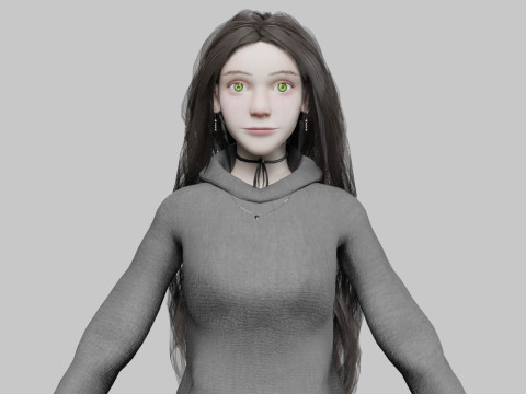 Basic classic woman V39050 3D Model