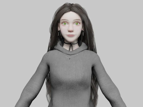 Basico classico donna V39050 Modello 3D