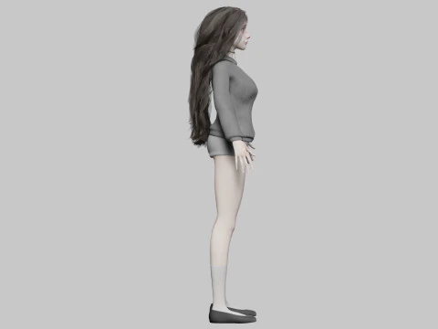 Basic classic woman V39050 3D Model