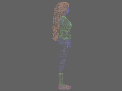 Basic classic woman V39050 Model 3D