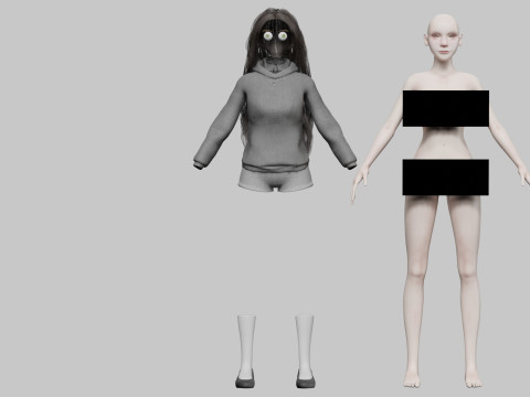 Basic classic woman V39050 Model 3D