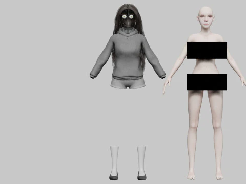 Basic classic woman V39050 3D Model