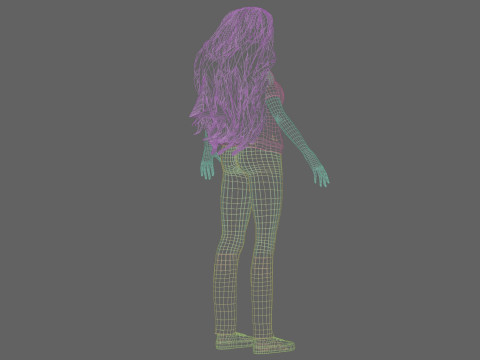 Basic cool woman V42055 3D Model